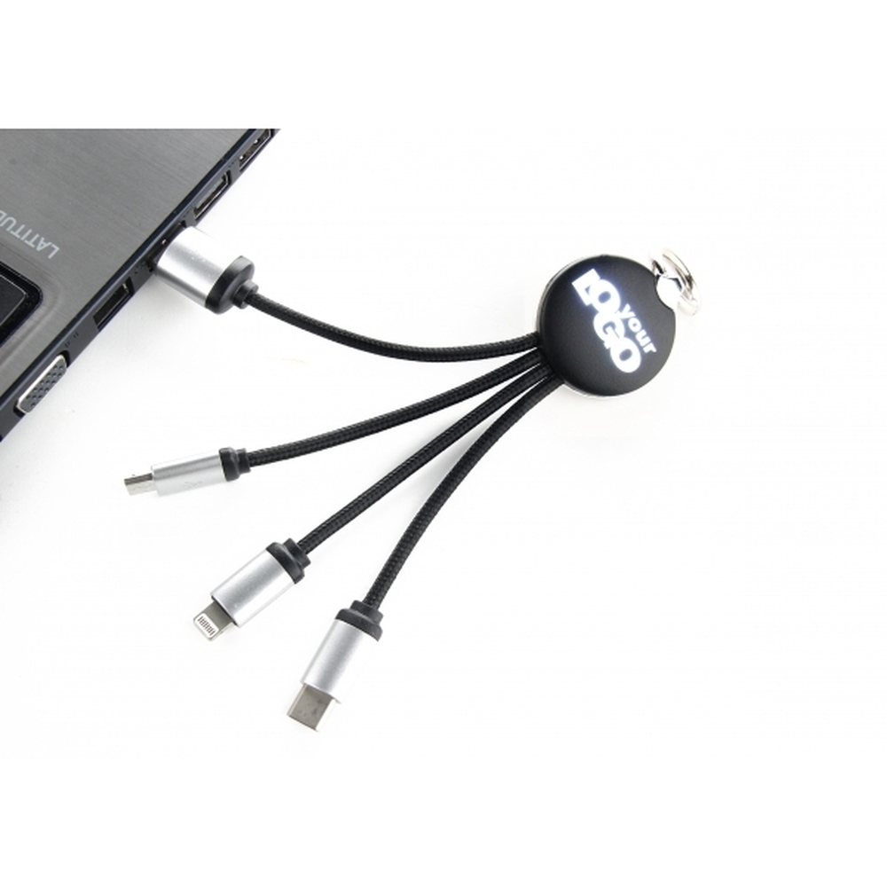 Kabel 3w1 z podświetlanym logo, RXD-368